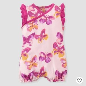 🦋NWT Burt's Bees Baby Butterfly Romper🦋